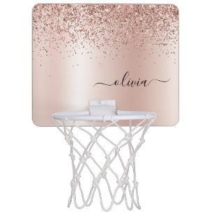 Mini-panier De Basket Rose Gold - Parties scintillant rose pâle Nom du m