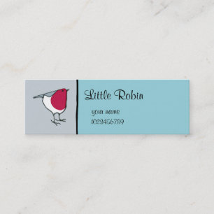 Mini Petit Carte de visite gris de Robin