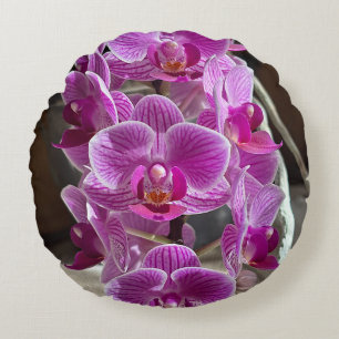 Mini Phalaenopsis Sogo Vivien Lila Orchid Blume Rundes Kissen