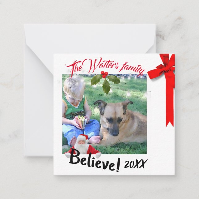 Mini photo de Noël avec cartes Père Noël (Devant)