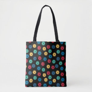 🤩 Mini Pickleballs auf schwarzem Hintergrund Tasche