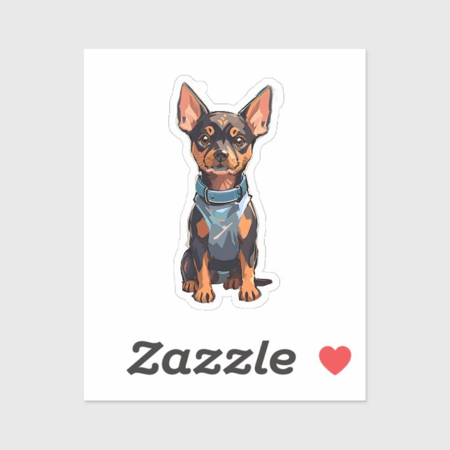 Mini Pinscher Dinámico: Un Torbellino de Energía Aufkleber (Blatt)
