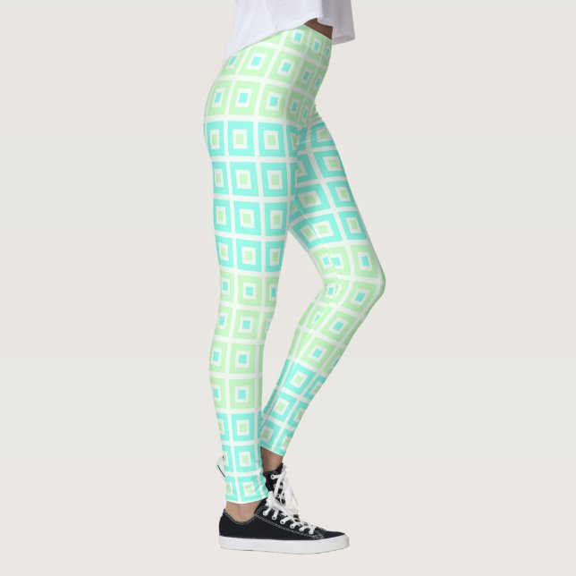 Mini-Plätze auf den Plätzen Minzspearminze Leggings (Rechts)