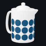 Mini Polka Dots Teapot<br><div class="desc">Niedlich und trendig Mini Polka Dots Teapot. Dieses Design zeigt kleine Kreispolka Punkte in blau und weiß. Text kann diesem Design hinzugefügt werden,  um ihm eine persönliche Touch zu geben.</div>