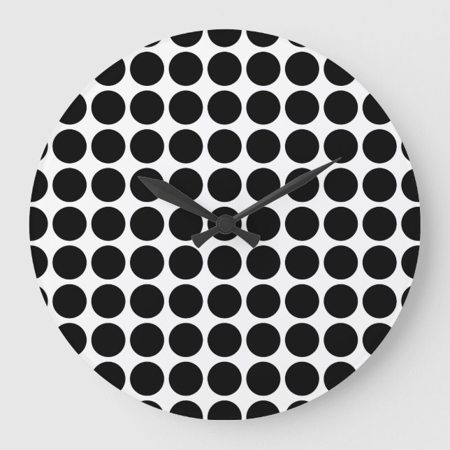 Mini Polka Dots Wall Clock Große Wanduhr (Vorderseite)