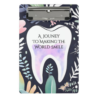 Mini Porte-bloc A Journey to Smile: Boho Floral Dental Sudent Gift