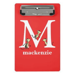 Mini Porte-bloc ABC du Dr Seuss : Lettre M - Blanc Ajouter Votre