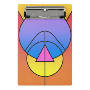 Mini Porte-bloc Affiche colorée de cercles géométriques abstraits