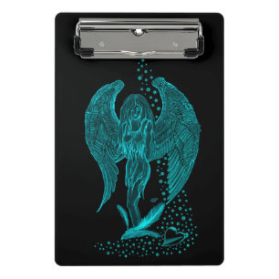 Mini Porte-bloc Angel perdu en amour, noir et vert Design