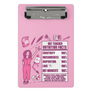 Mini Porte-bloc Appréciation pour les professeurs d'art - Cadeaux