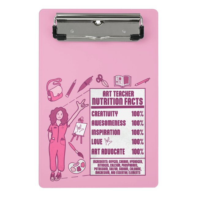 Mini Porte-bloc Appréciation pour les professeurs d'art - Cadeaux  (Devant)