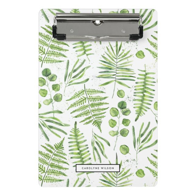 Mini Porte-bloc Aquarelles et Motif d'Eucalyptus (Devant)