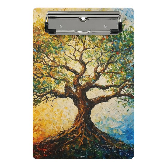 Mini Porte-bloc Arbre de connaissances - Peinture à l'huile (Devant)