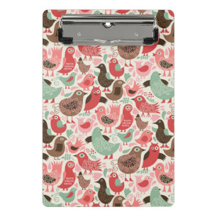 Mini Porte-bloc arrière - plan avec les oiseaux mignons
