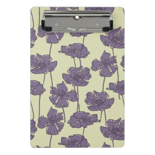 Mini Porte-bloc Arrière - plan floral vintage de motif d'art