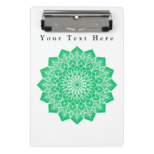 Mini Porte-bloc Art de couleur verte Image personnalisée et écritu