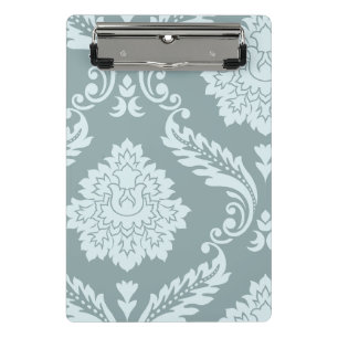 Mini Porte-bloc Art Rococo Damassé I Bleu de Canard+Turquoise