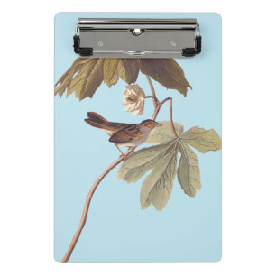 Mini Porte-bloc Audubon Oiseau de Bruant sur Mandrake sauvage