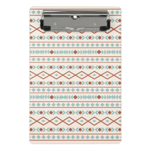 Mini Porte-bloc Aztec Formes Motif rouille crème Turquoise