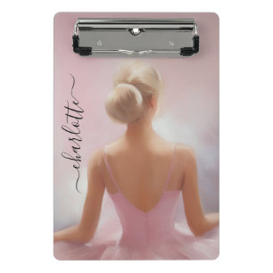 Mini Porte-bloc Ballerina peinte en rose