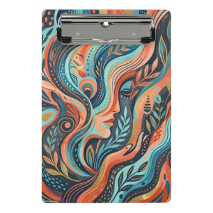 Mini Porte-bloc Boho Chic Déesse Spirituelle avec Feuilles  