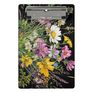 Mini Porte-bloc bouquet fleur sauvage aquarelle sur arrière - plan