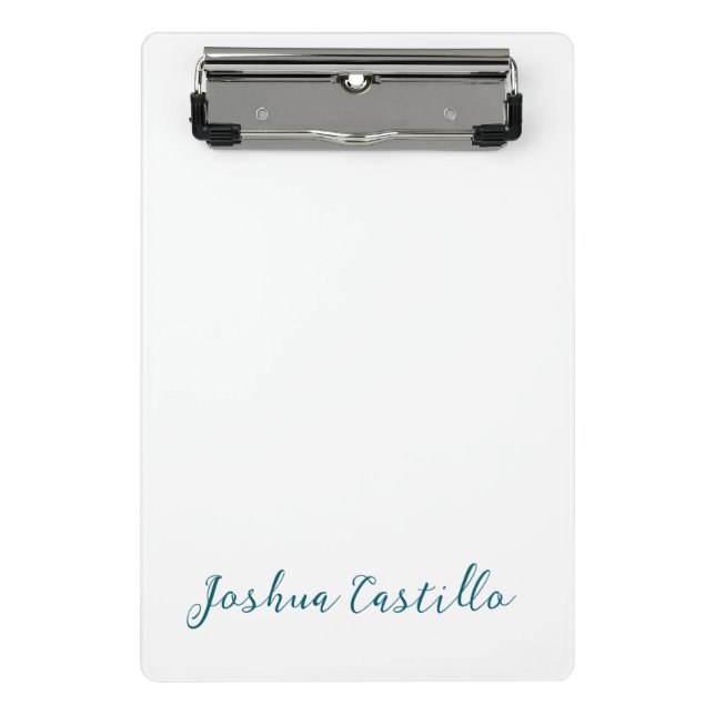 Mini Porte-bloc Calligraphie Simple Plain Nom Professionnel (Devant)