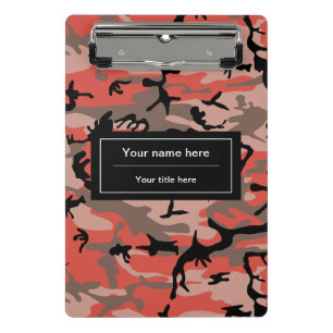 Mini Porte-bloc Camo rouge et marron, Camouflage, Militaire, Armée