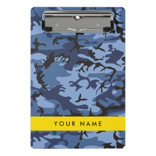 Mini Porte-bloc Camouflage Bleu Marine Personnalisez votre nom