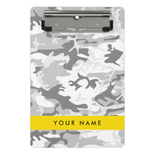 Mini Porte-bloc Camouflage neige hivernale grise Personnalisez vot