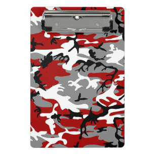 Mini Porte-bloc Camouflage rouge et gris, Militaire, Armée