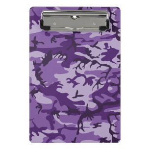 Mini Porte-bloc Camouflage Violet, Militaire, Armée