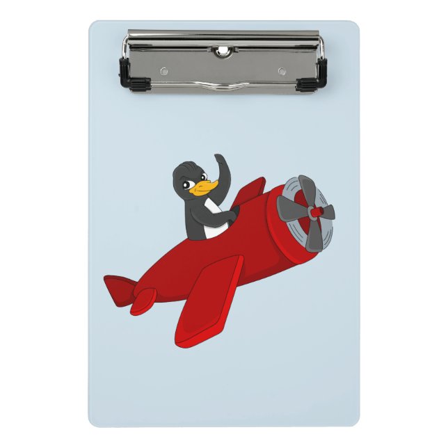 Mini Porte-bloc Caricature de manchot volant mini porte - bloc (Devant)
