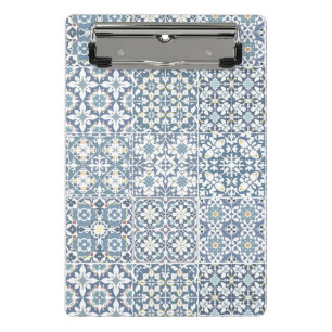 Mini Porte-bloc Carreaux Méditerranéens, Marocains, Majolique, Azu