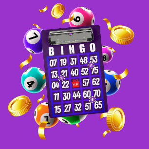 Mini Porte-bloc Carte Bingo violette
