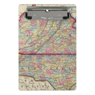 Mini Porte-bloc Carte du comté de la Virginie, et de la Caroline