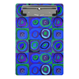 Mini Porte-bloc Cercle Carré Kandinsky Farbstudie Blue Quadrate