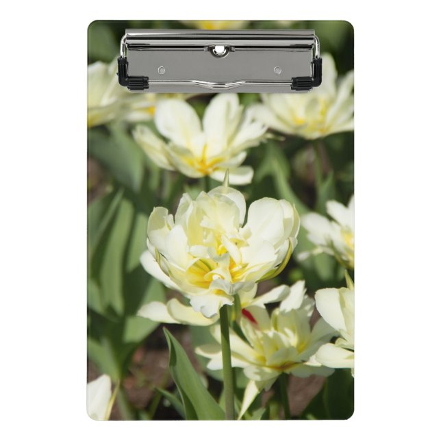 Mini Porte-bloc Champ de tulipes blanches (Devant)