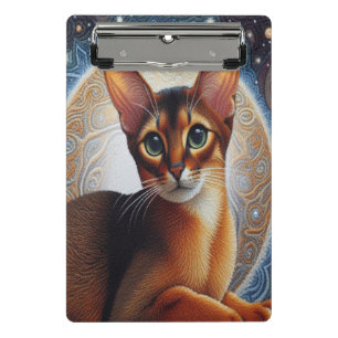 Mini Porte-bloc Chat Abyssinien Artistique, Kitten Abyssinien Mode
