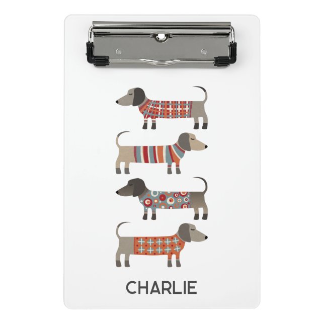 Mini Porte-bloc Chien de saucisse Dachshund (Devant)