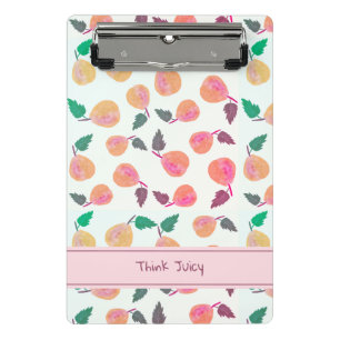 Mini Porte-bloc Collection Poires Dorées Rose
