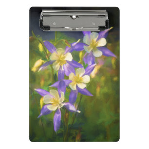 Mini Porte-bloc Colorado Blue Columbine Peinture - Art original