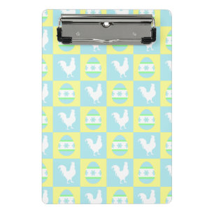 Mini Porte-bloc Cool Pâques Checkerboard Motifs Coq oeufs