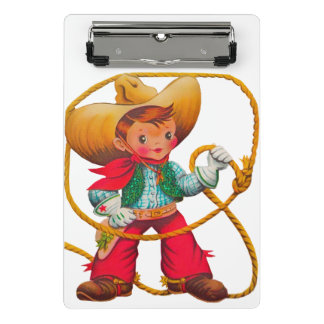 Mini Porte-bloc Cowboy Retro Boy Child Cute Western