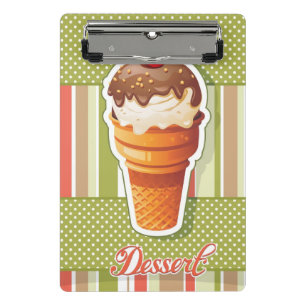 Mini Porte-bloc Crème glacée vintage de chocolat