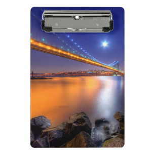 Mini Porte-bloc Crépuscule, George Washington BridgePalisades, NJ