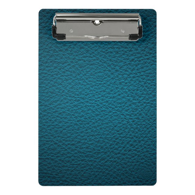 Mini Porte-bloc Cuir bleu (Devant)