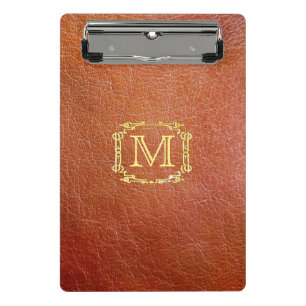 Mini Porte-bloc Cuir personnalisé de Faux de monogramme