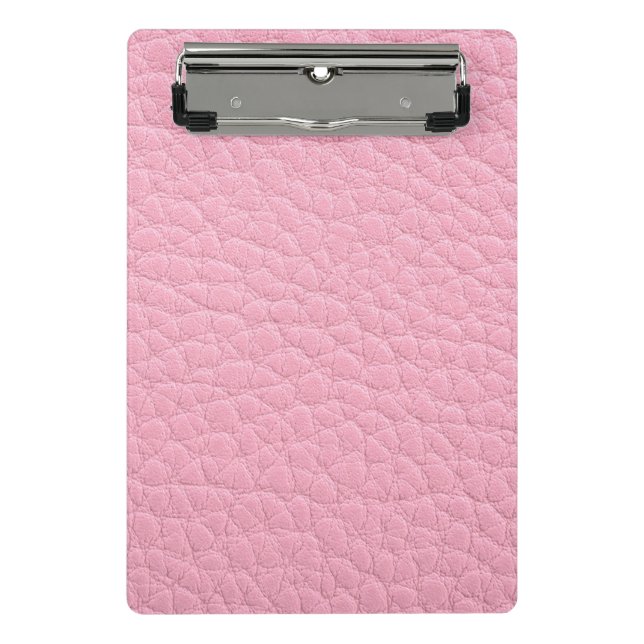 Mini Porte-bloc Cuir rose (Devant)