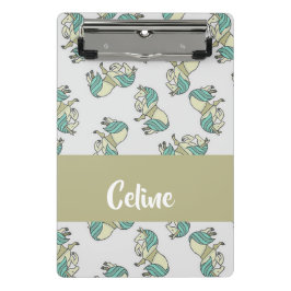 Mini Porte-bloc Custom name cute horses pattern